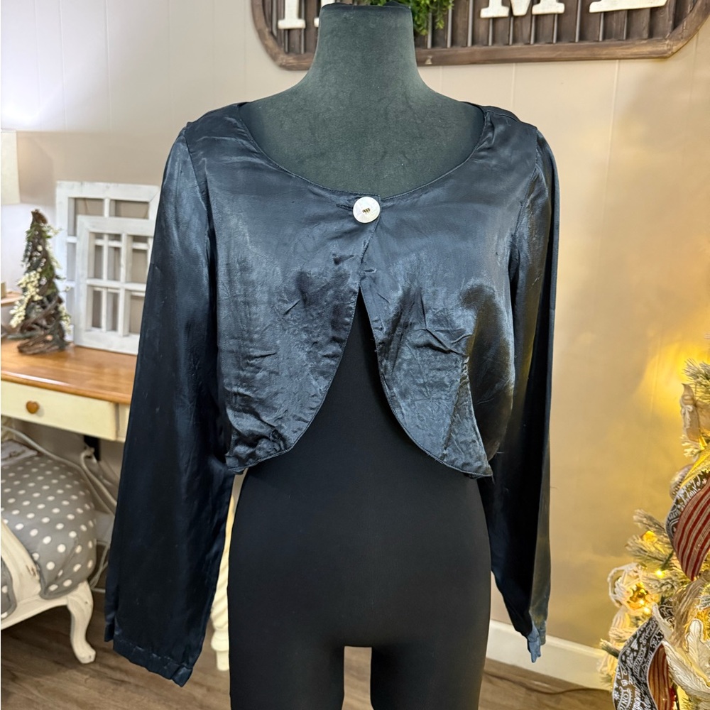 April Cornell • Black Long Sleeve Cover Up